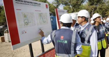 construcción de la nueva estación de Metro Comilla