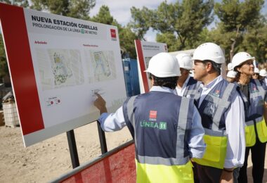 construcción de la nueva estación de Metro Comilla