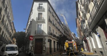 incendio den la calle del prado de madid