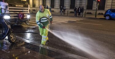 dispositivo de limpieza para las fiestas de la Virgen de la Paloma