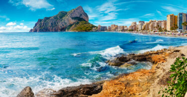 Scenic Spain beach sunset