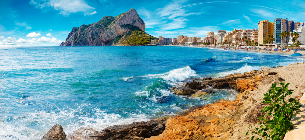 Scenic Spain beach sunset