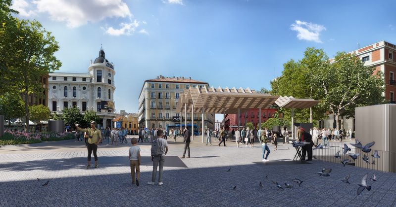 remodelación de la plaza de Jacinto Benavente