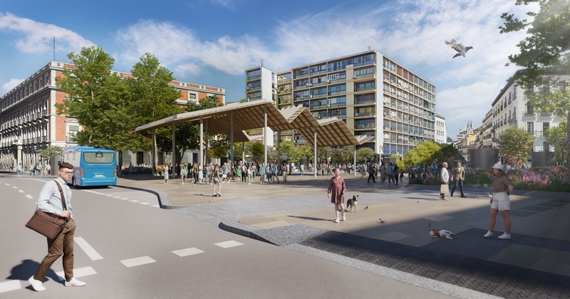 remodelación de la plaza de Jacinto Benavente