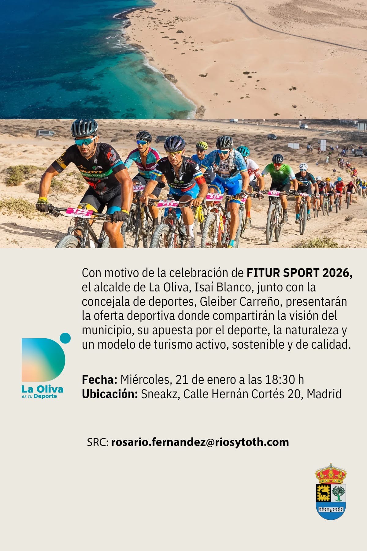 LA OLIVA, DESTINO DE REFERENCIA DEL TURISMO
DEPORTIVO