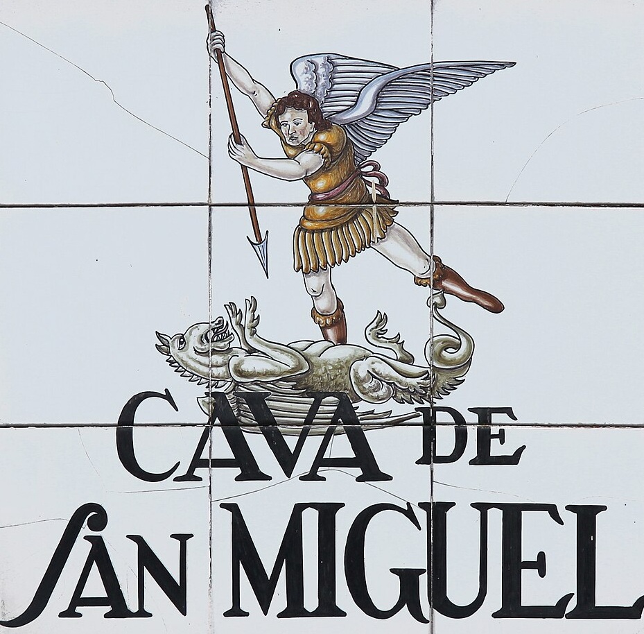 CAVA DE SAN MIGUEL (street) in Centro district in Madrid (Spain).